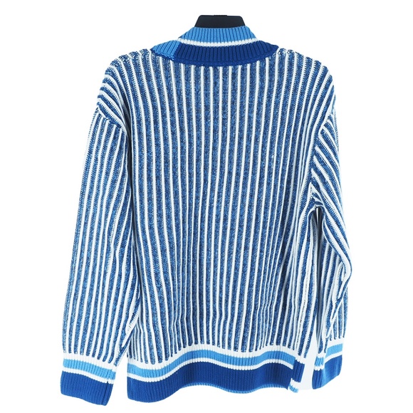 Ted Baker London Redclif Relaxed Fit Stripe V-Neck Cricket Sweater - Picture 5 of 9